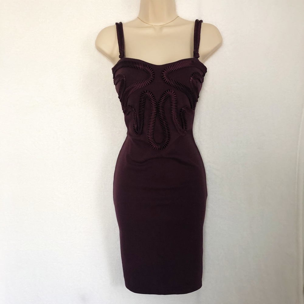 Kardashian Kollection Burgundy sexy dress